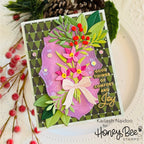 Honey Bee Laurel Wishes Clear Stamps hbst-708 Good Tidings Christmas Card