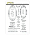 Honey Bee Laurel Wishes Clear Stamps hbst-708 Packaging Image