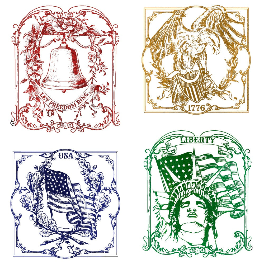 Honey Bee Let Freedom Ring Cling Stamps hbst-596