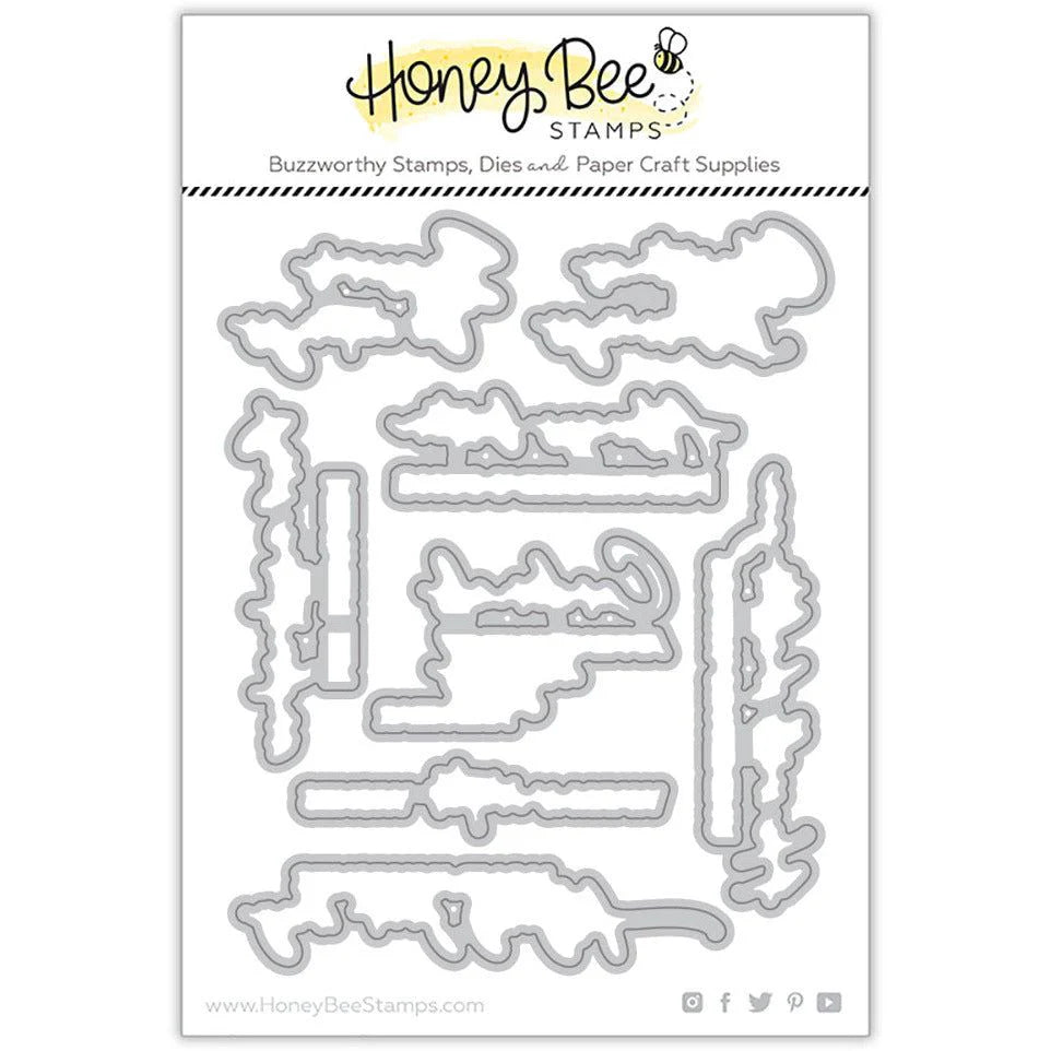 Honey Bee Let Nature Sing Clear Stamps And Dies Bundle Dies in Pack hbds-466