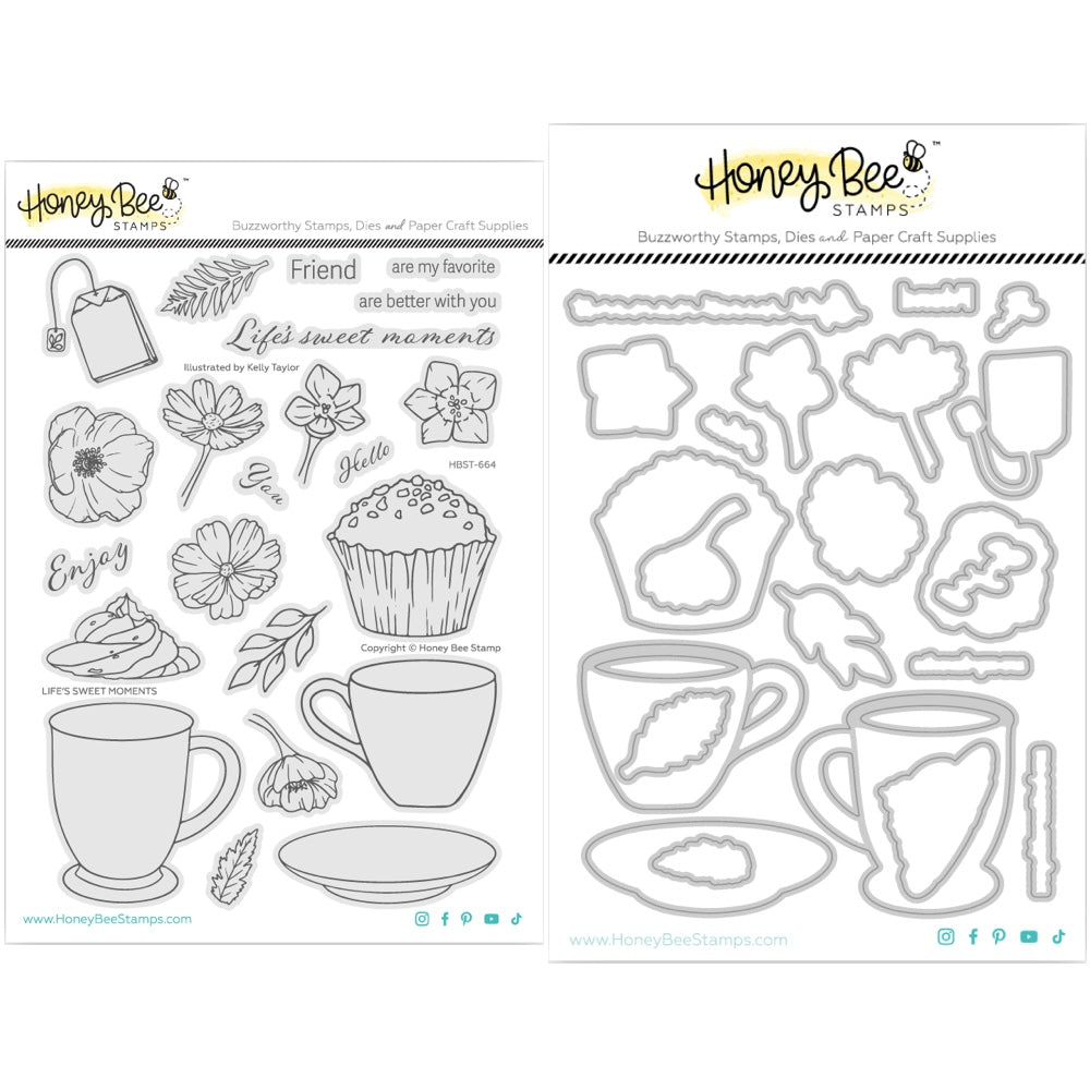 Honey Bee Life's Sweet Moments Clear Stamps And Dies Bundle