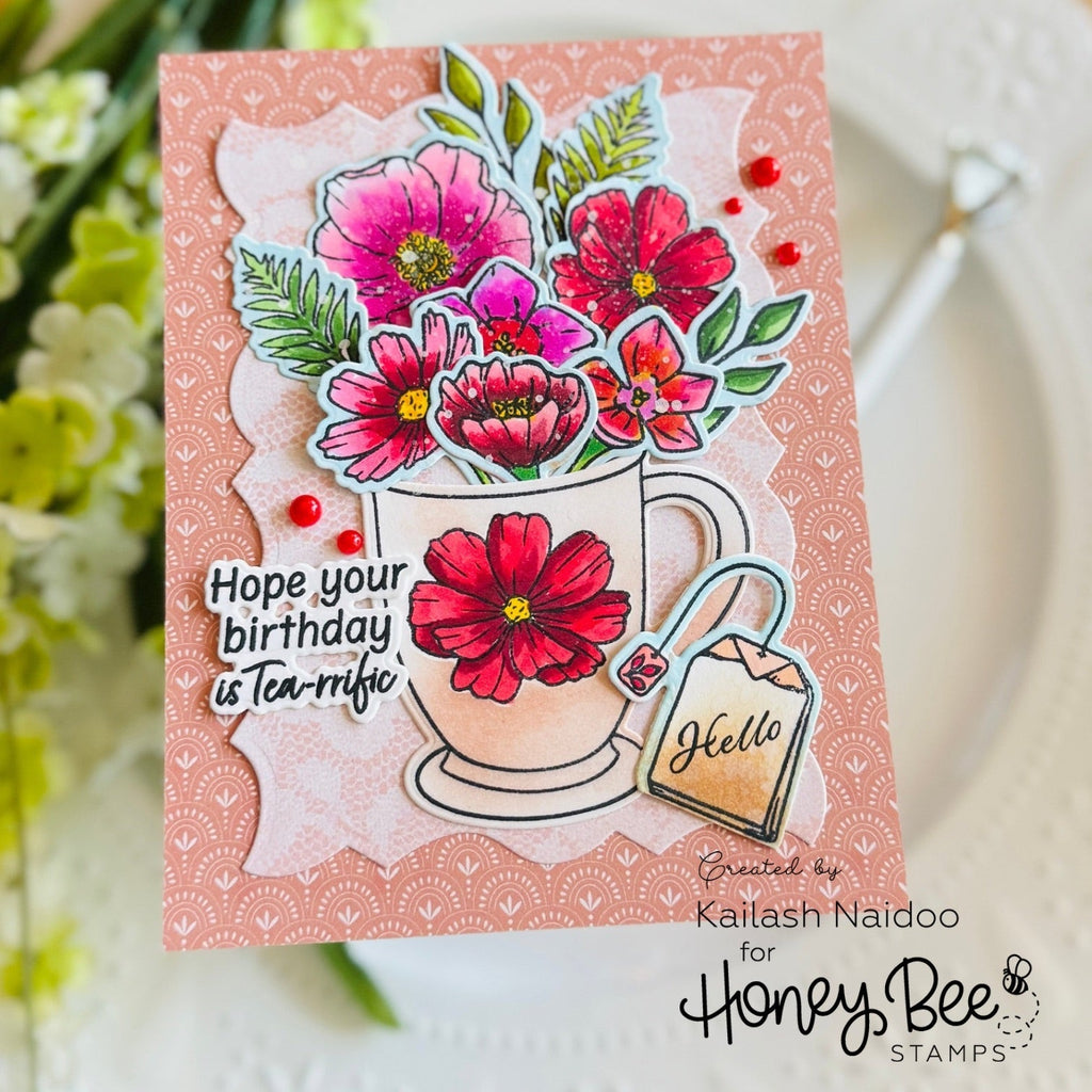 Honey Bee Life's Sweet Moments Clear Stamps hbst-664 Hope Your Birthday Is Terrific Card