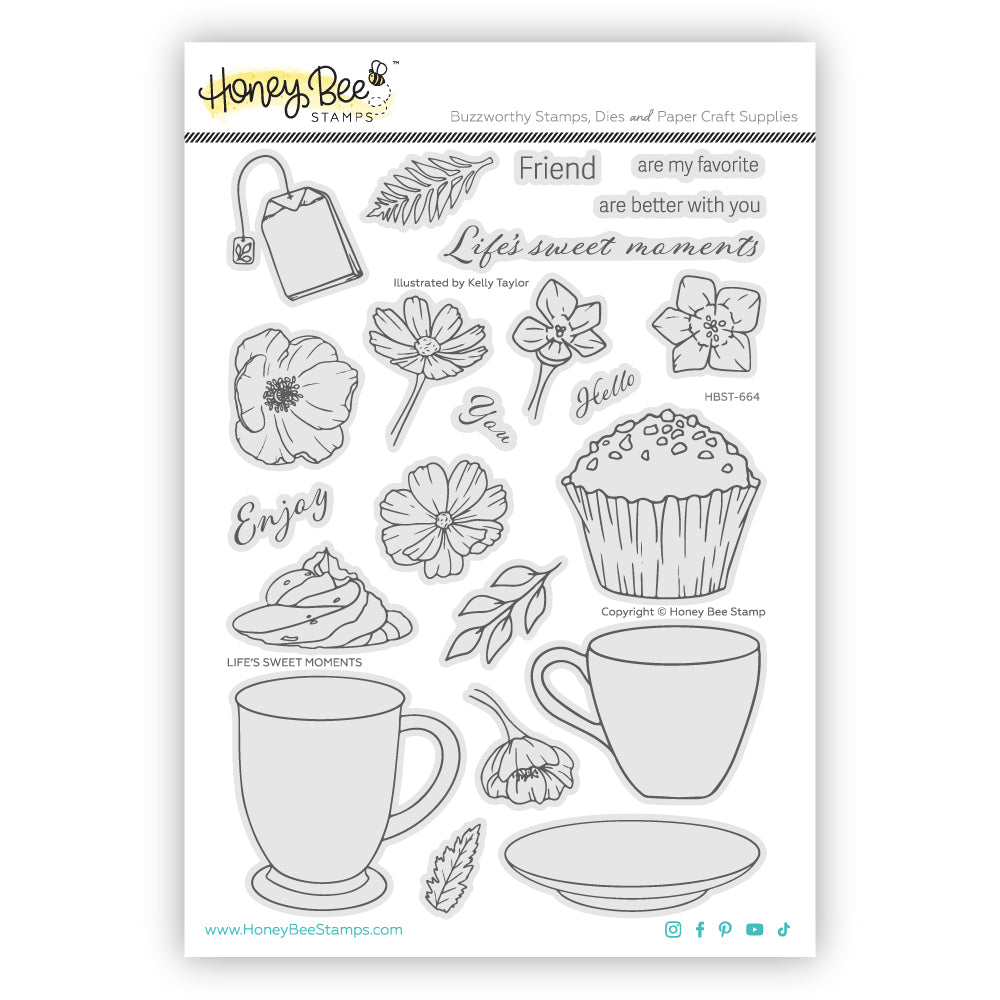 Honey Bee Life's Sweet Moments Clear Stamps hbst-664 Product Image