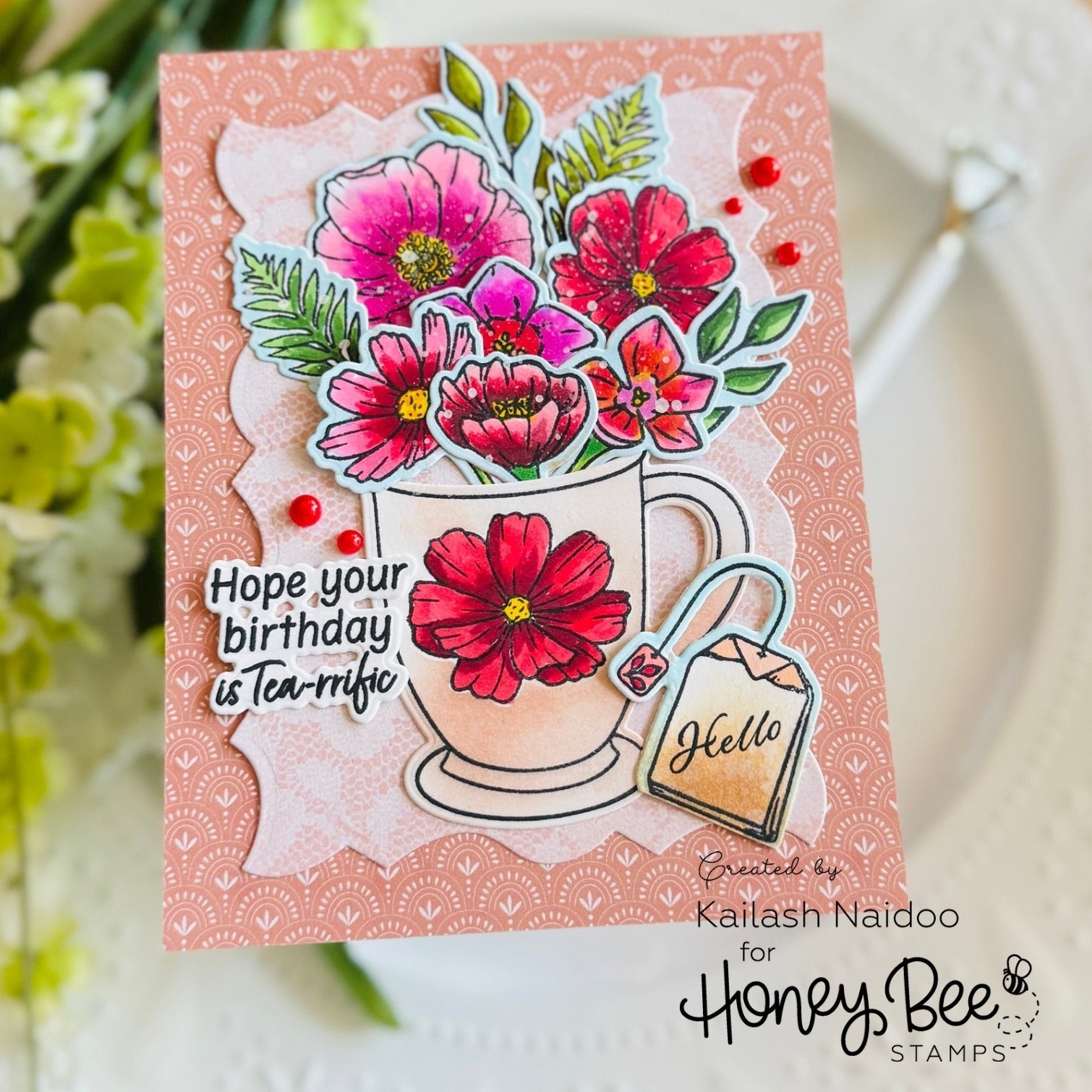 Honey Bee Life's Sweet Moments Dies hbds-664 Hope Your Birthday Is Terrific Card