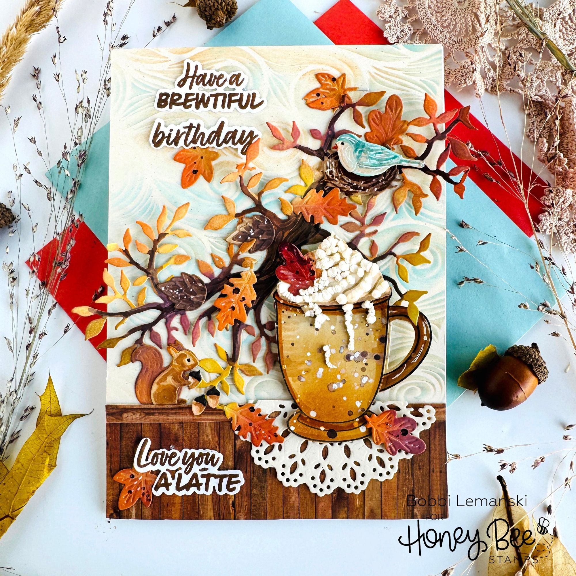 Honey Bee Life's Sweet Moments Dies hbds-664 Love You A Latte Card
