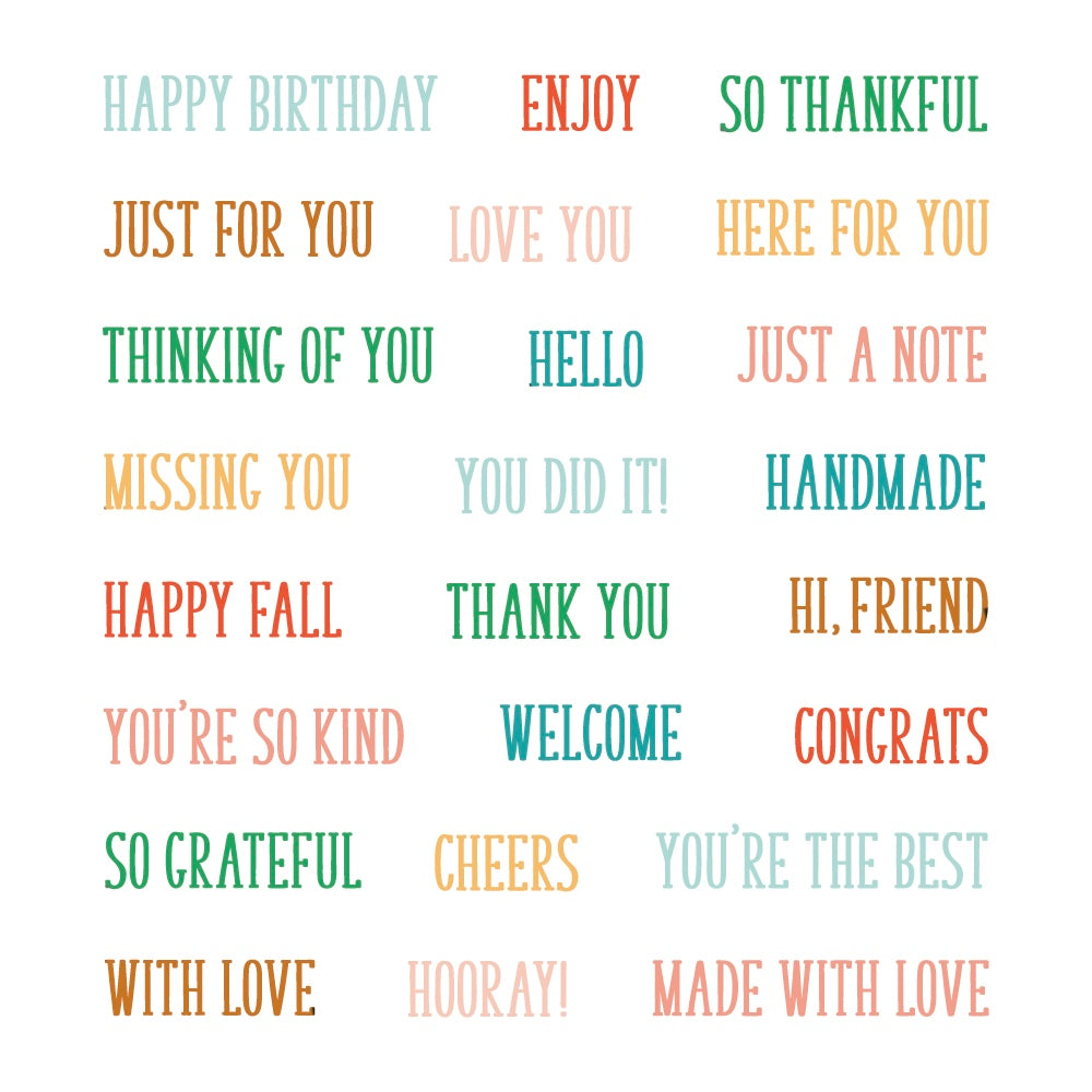 Honey Bee Little Labels Dies hbds-701 Autumn Sentiments