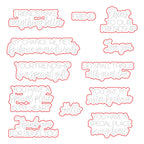 Honey Bee Love You Friend Stamps And Dies Bundle Sentiments Outlined