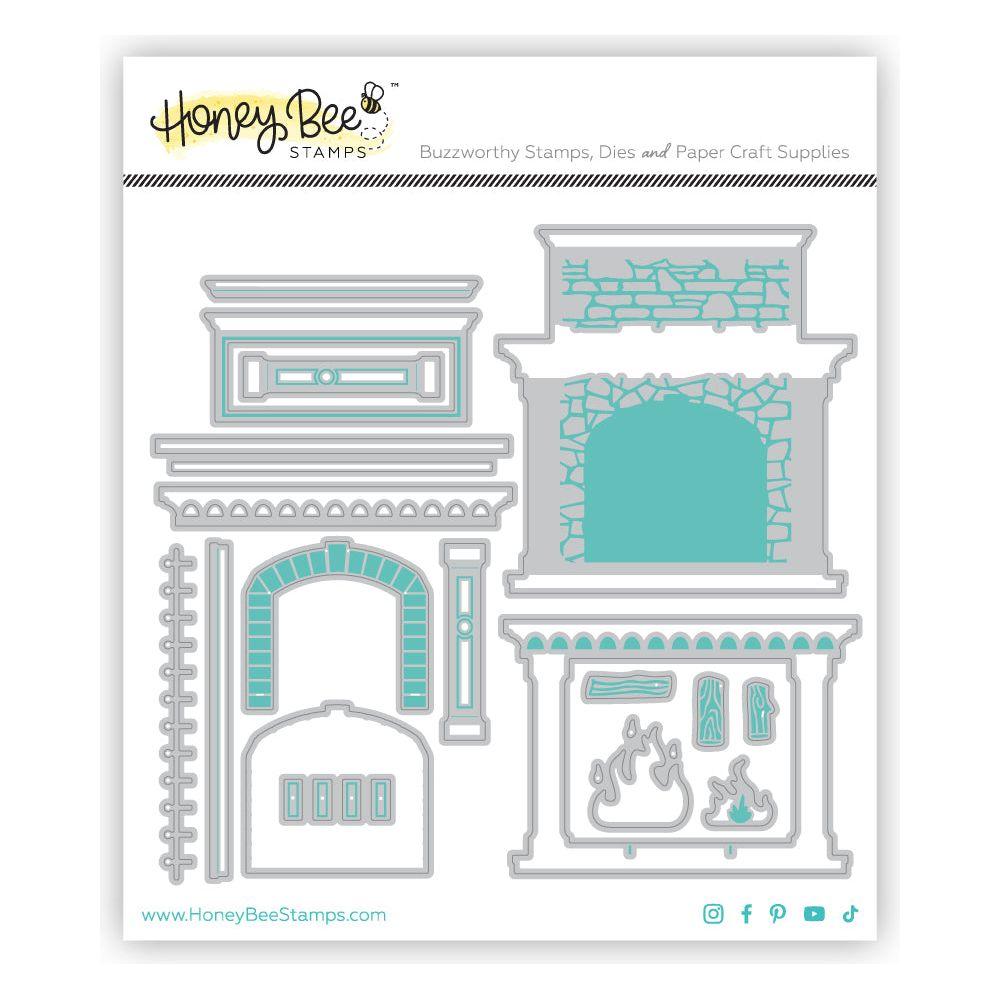 Honey Bee Lovely Layer Fireplace Dies hbds-llfire Metal Dies in Pack