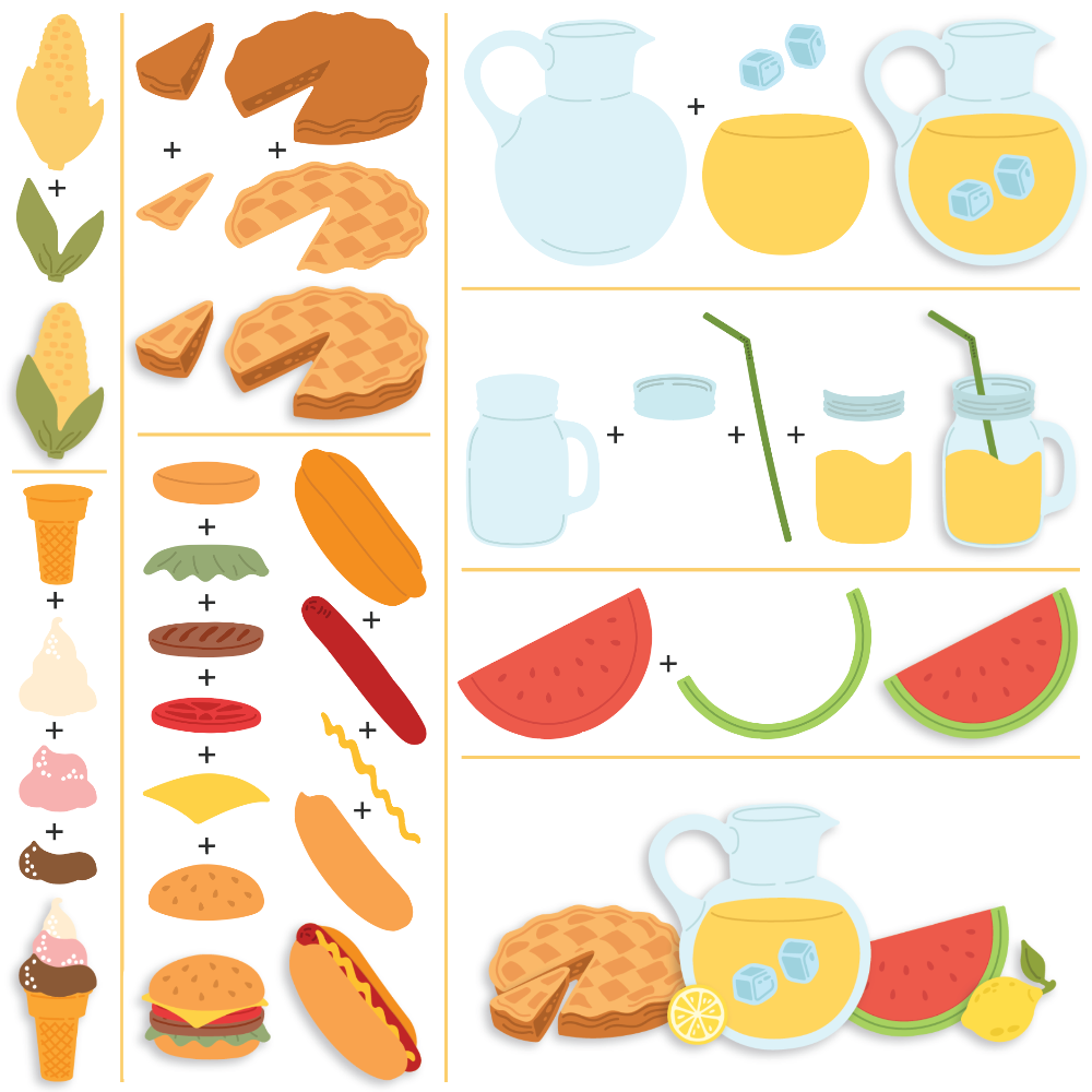 Honey Bee Lovely Layers Backyard Bites Dies hbds-llbydbt Summer Picnic
