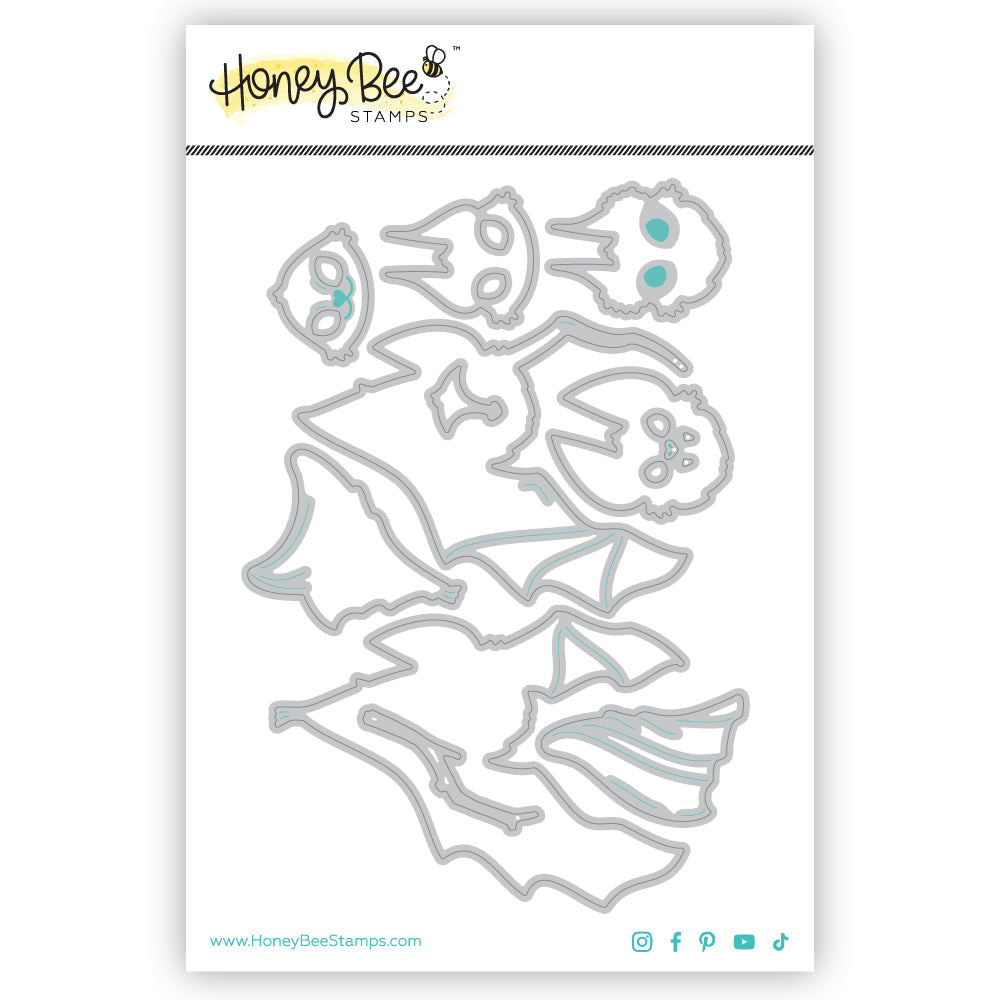 Honey Bee Lovely Layers Bat Dies hbds-llbat Metal Outlines in Package