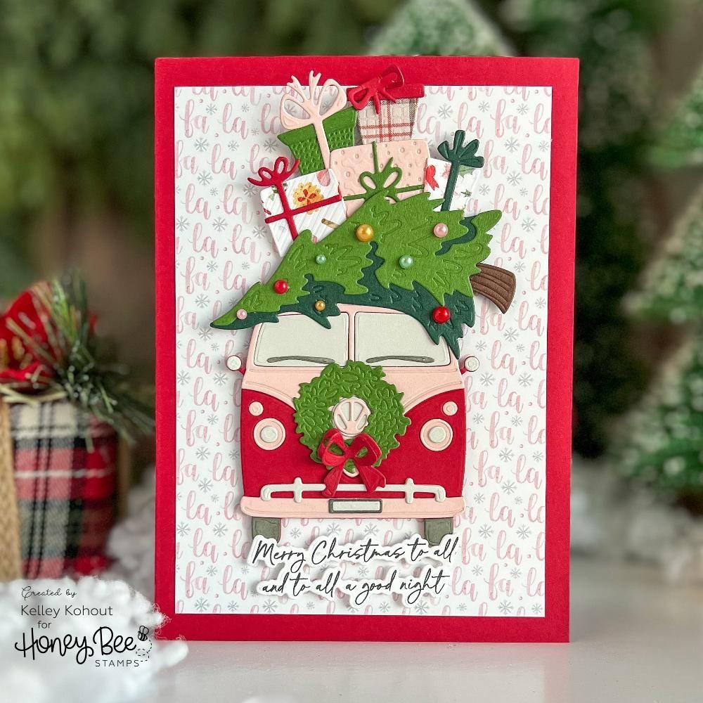 Honey Bee Lovely Layers Beach Bound Holiday Add-On Dies hbds-llbbhld Christmas Travel Card | color-code:ALT01