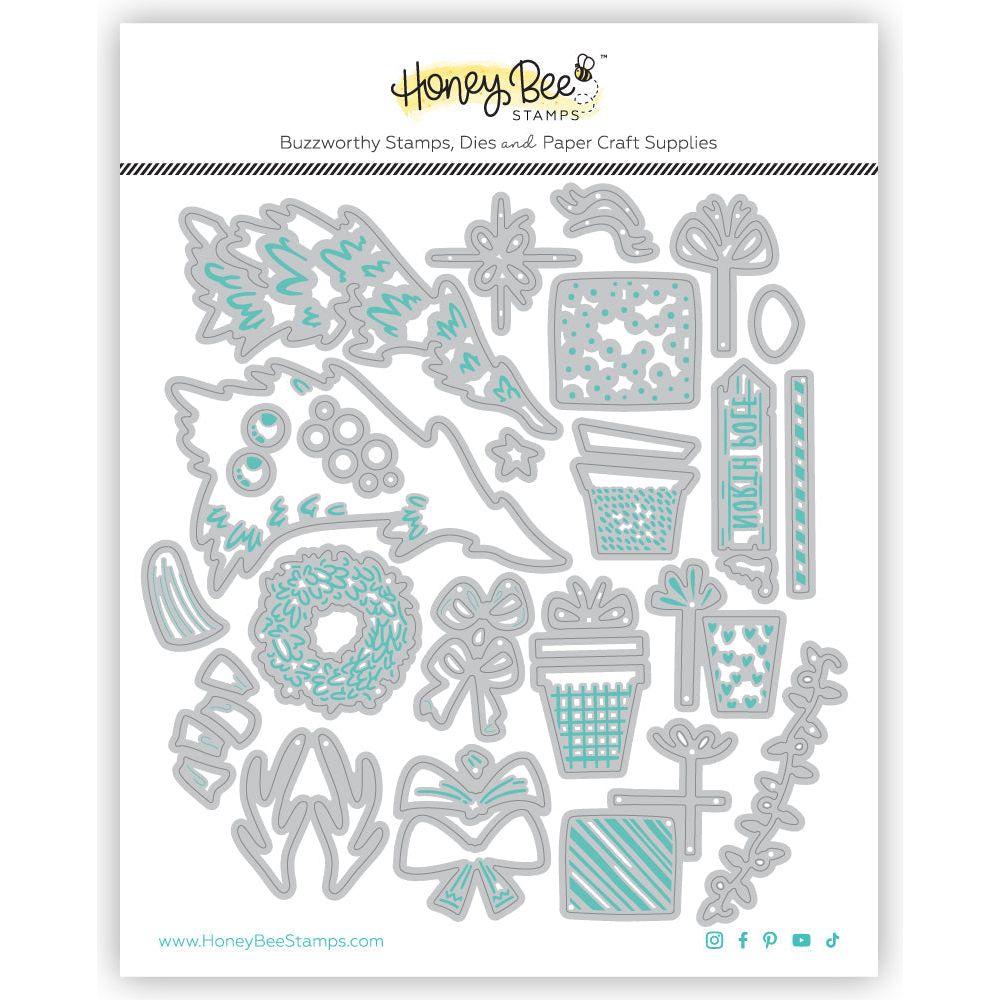 Honey Bee Lovely Layers Beach Bound Holiday Add-On Dies hbds-llbbhld Product View Card