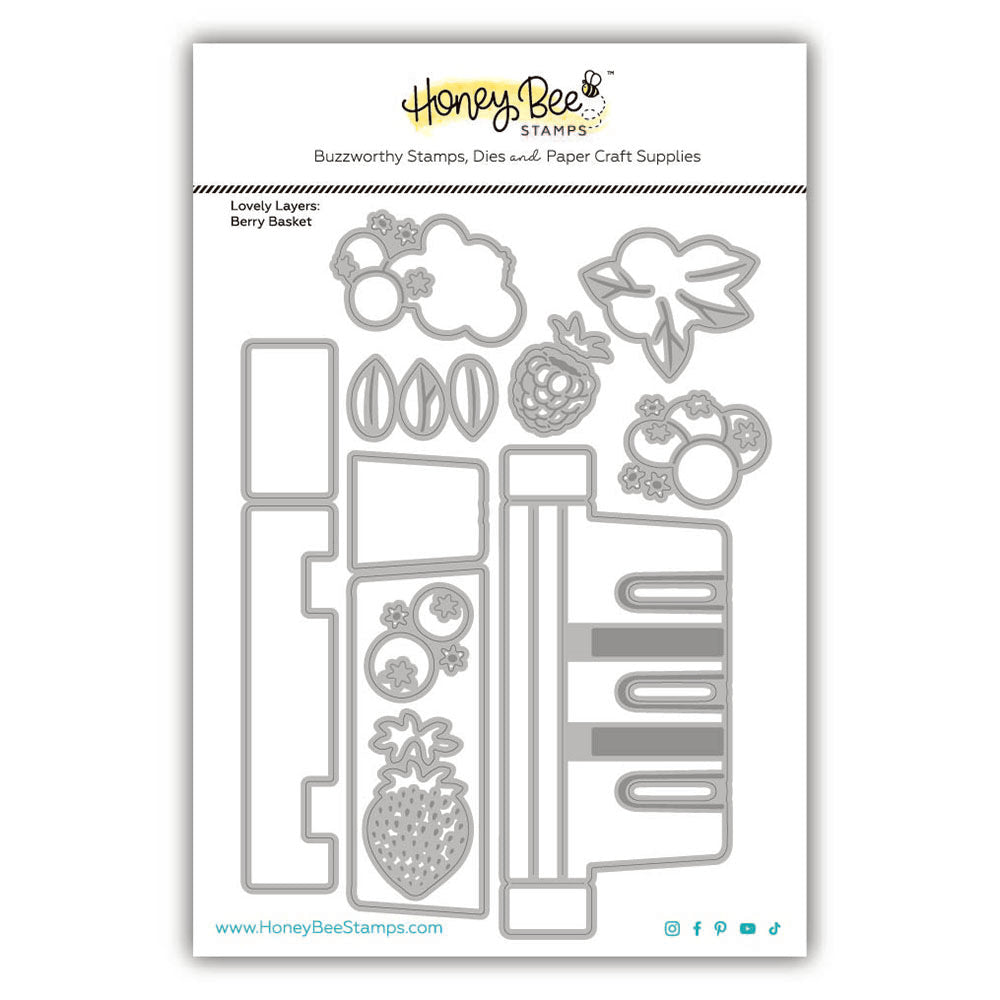 Honey Bee Lovely Layers Berry Basket Dies hbds-llbbskt Packaging View