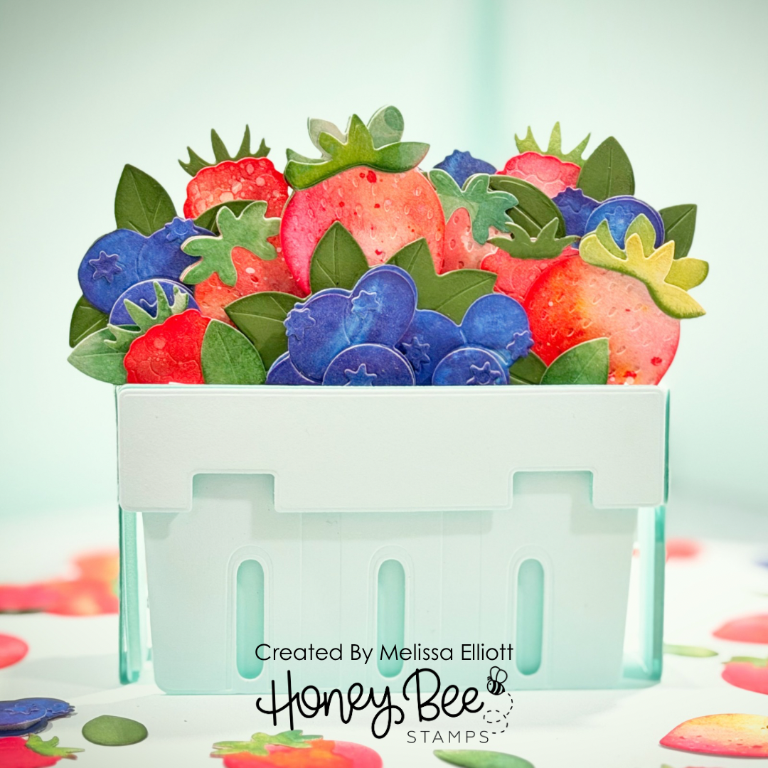 Honey Bee Lovely Layers Berry Basket Dies hbds-llbbskt Summertime Fruit