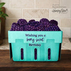 Honey Bee Lovely Layers Berry Basket Dies hbds-llbbskt Wishing You A Sweet Birthday Card