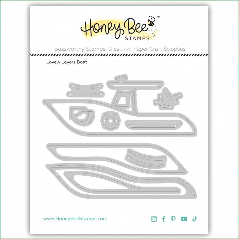 Honey Bee Lovely Layers Boat Dies hbds-llboat Packaging View