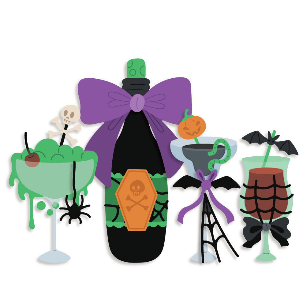 Honey Bee Lovely Layers Bootini Cocktails Dies hbds-llbootc Halloween Drinks