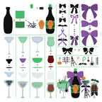 Honey Bee Lovely Layers Bootini Cocktails Dies hbds-llbootc Halloween Layering Guide