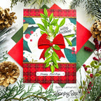 Honey Bee Lovely Layers Bow And Bough Dies hbds-llbobo Happy Holidays Card
