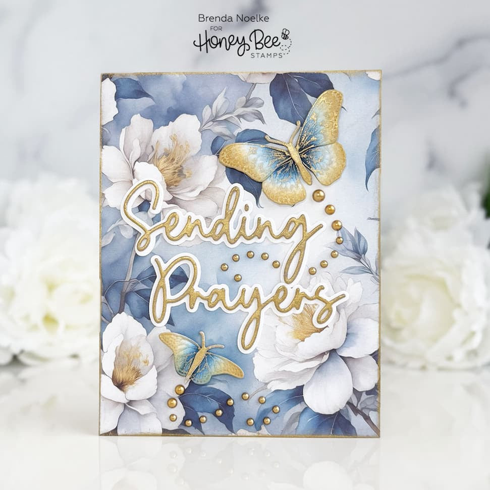 Honey Bee Lovely Layers Butterflies Dies hbds-llbtfly Sending Prayers Card