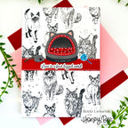 Honey Bee Lovely Layers Cat Bed Dies hbds-llcbed Bobbi Lemanski Card