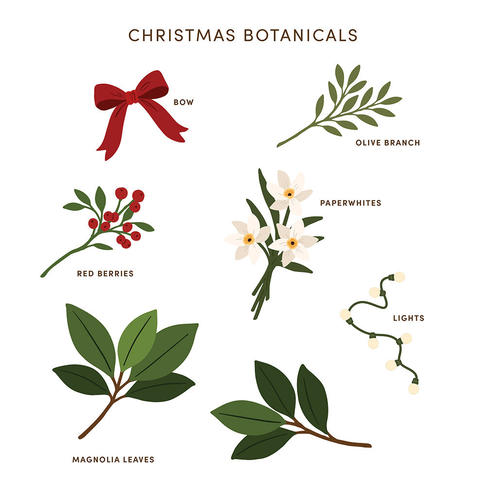Honey Bee Lovely Layers Christmas Botanicals Dies hbds-llcrbot