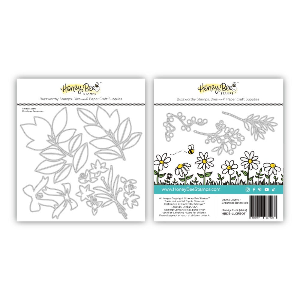 Honey Bee Lovely Layers Christmas Botanicals Dies hbds-llcrbot Packaging Image