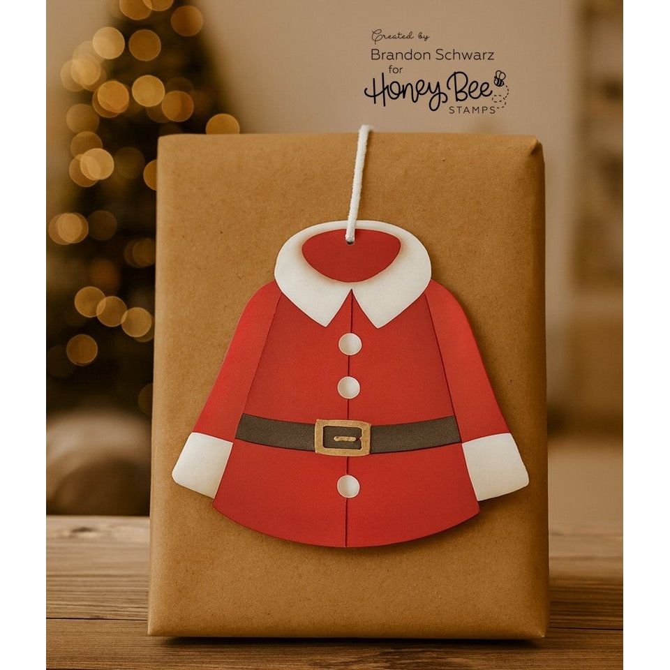 Honey Bee Lovely Layers Coat Dies hbds-llcoat Santa Tag