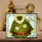 Honey Bee Lovely Layers Coat Holiday Add On Dies hbds-llholct Warm Holiday Wishes Card