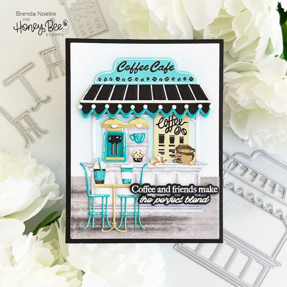 Honey Bee Lovely Layers Coffee Bar Dies hbds-llbarco Cafe Friends Card