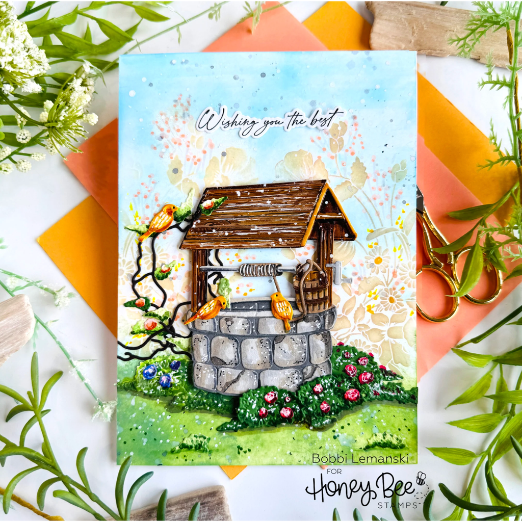 Honey Bee Lovely Layers Cottage Dies hbds-llcottg Hope Card | color-code:ALT01