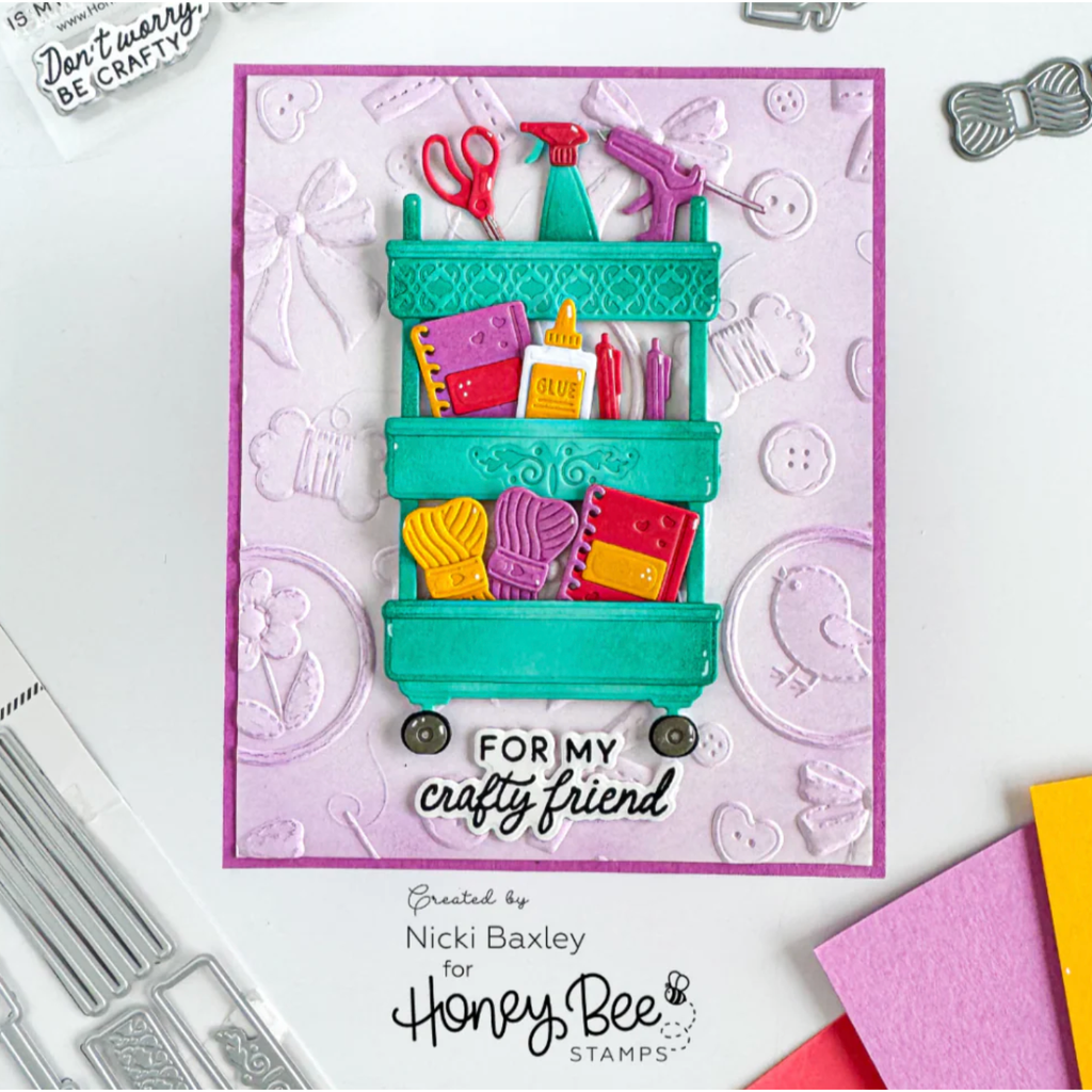 Honey Bee Lovely Layers Craft Cart Dies hbds-llccrt For My Crafty Friend Card