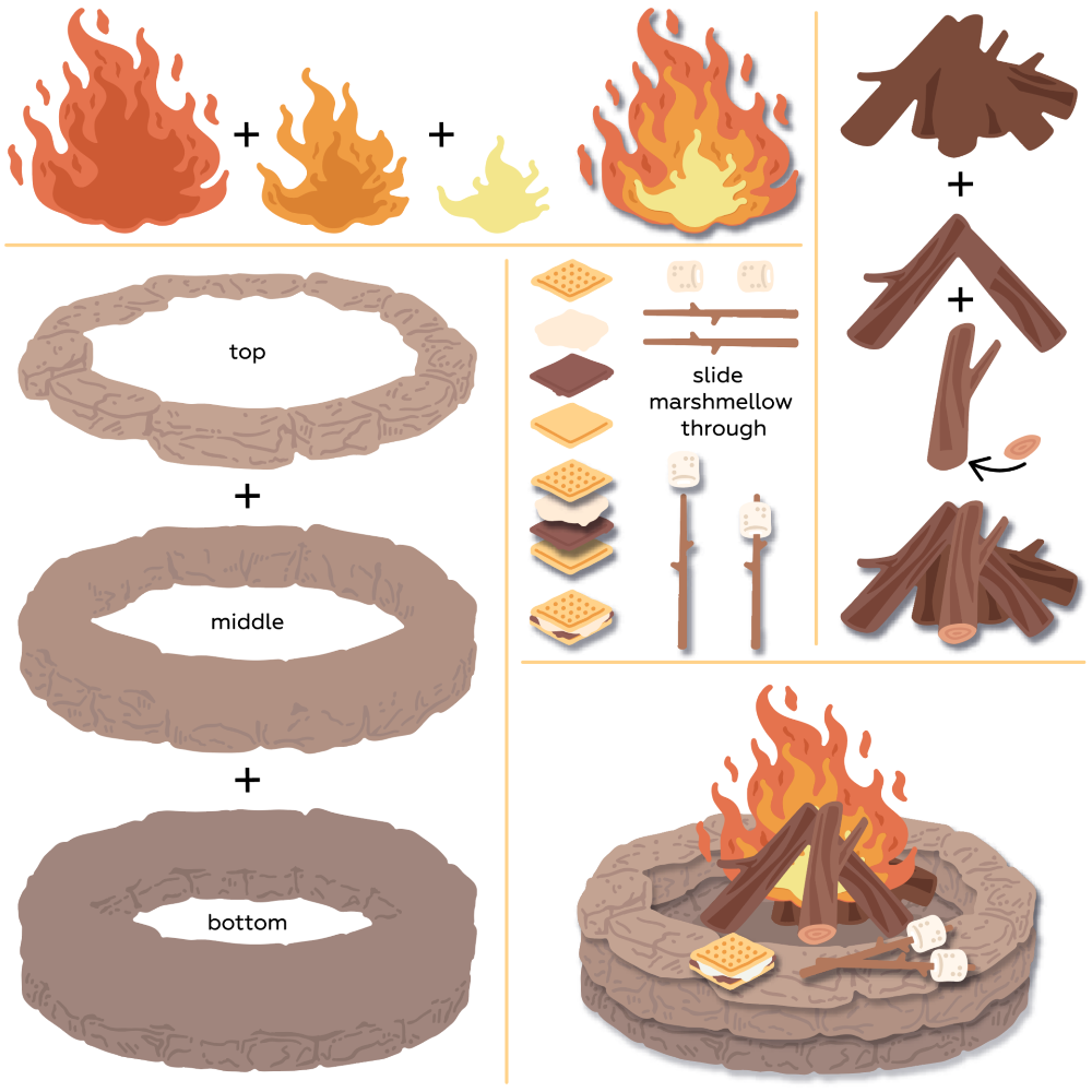 Honey Bee Lovely Layers Firepit Dies hbds-llfpit Detailed Image