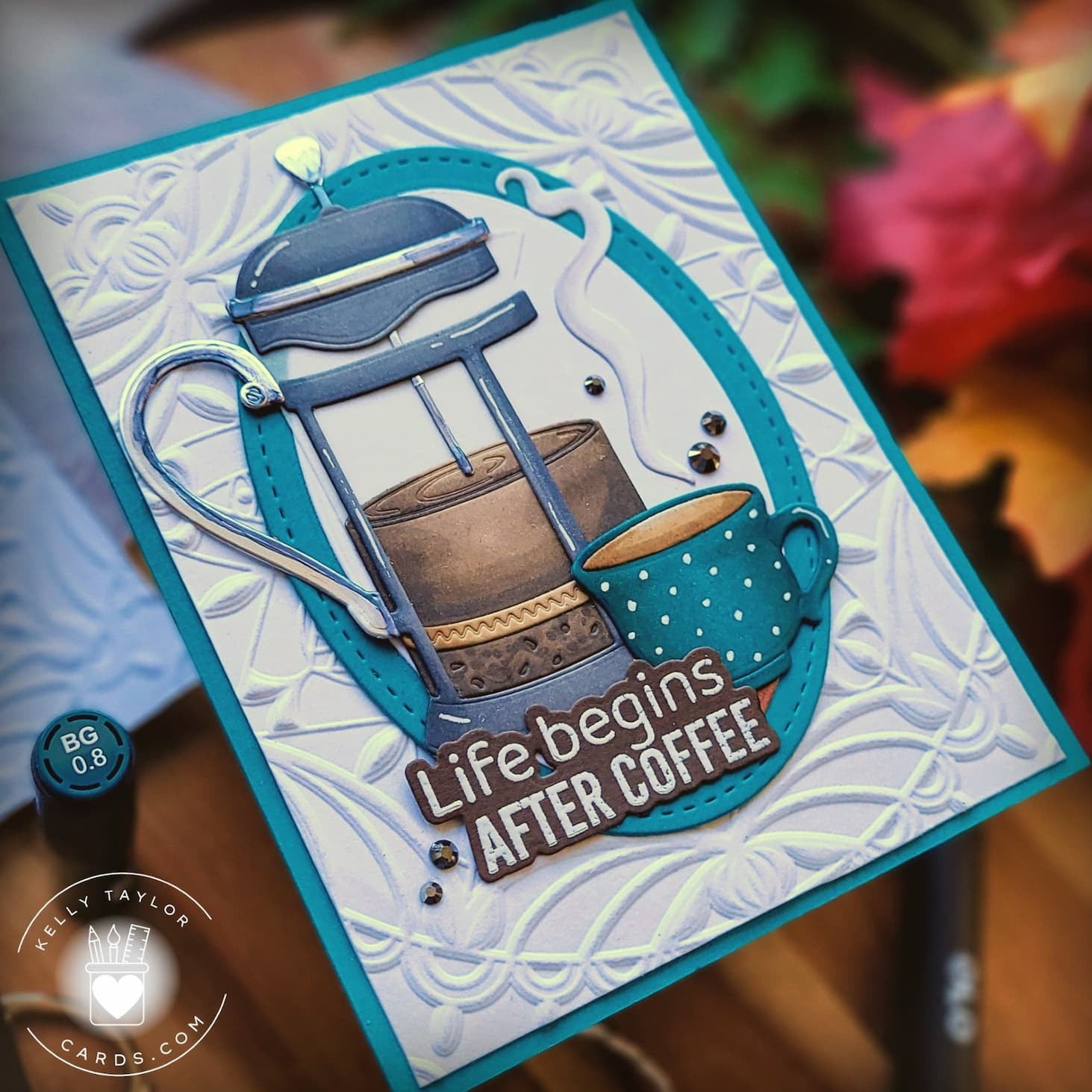 Honey Bee Lovely Layers French Press Dies hbds-llfrchp Life Begins After Coffee