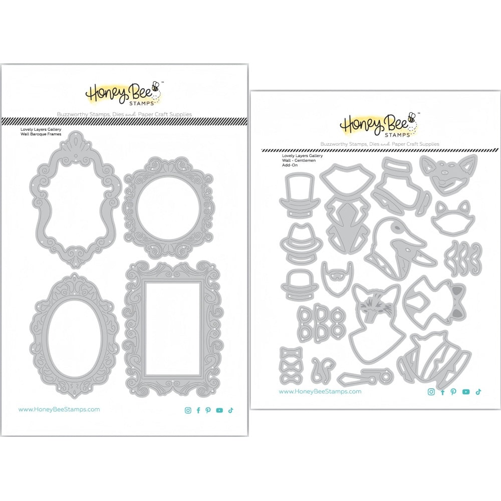 Honey Bee Lovely Layers Gallery Wall Baroque Frames And Gentlemen Add On Dies Bundle