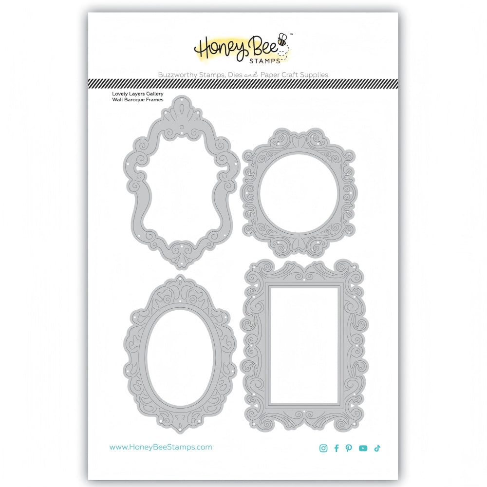 Honey Bee Lovely Layers Gallery Wall Baroque Frames Dies hbds-llgwbf