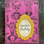 Honey Bee Lovely Layers Gallery Wall Baroque Frames Dies hbds-llgwbf Happy Birthday Masculine Card