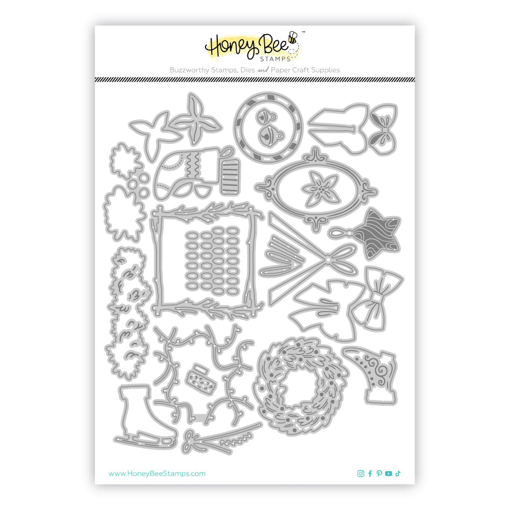 Honey Bee Lovely Layers Gallery Wall Holiday Dies hbds-llgwhl Packaging Image