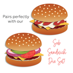 Honey Bee Lovely Layers Hamburger Dies hbds-llhmbrg Sub Sandwich