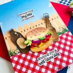 Honey Bee Lovely Layers Hamburger Dies hbds-llhmbrg Summer Picnic Card