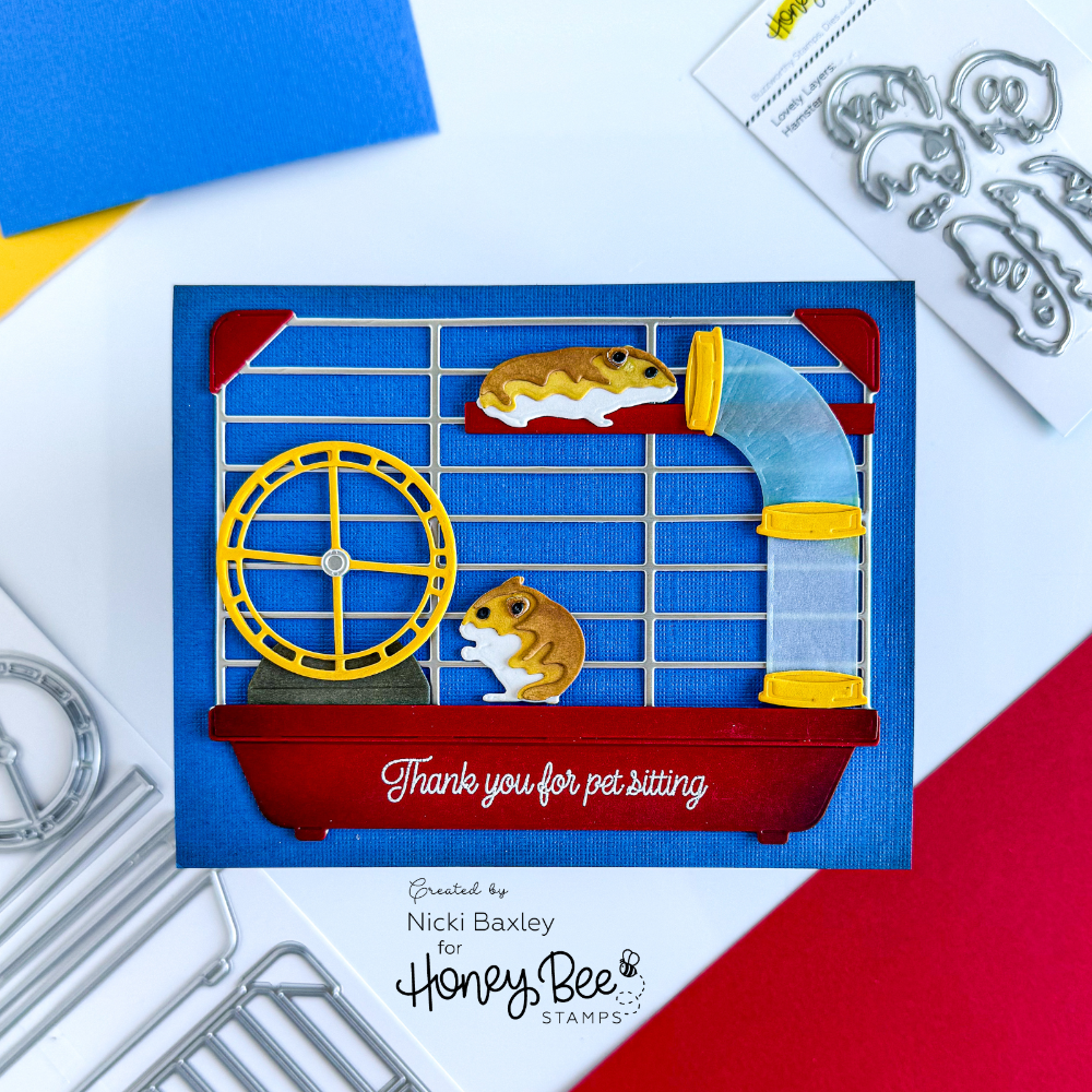 Honey Bee Lovely Layers Hamster House Dies hbds-llhhose Nicki Baxley Card
