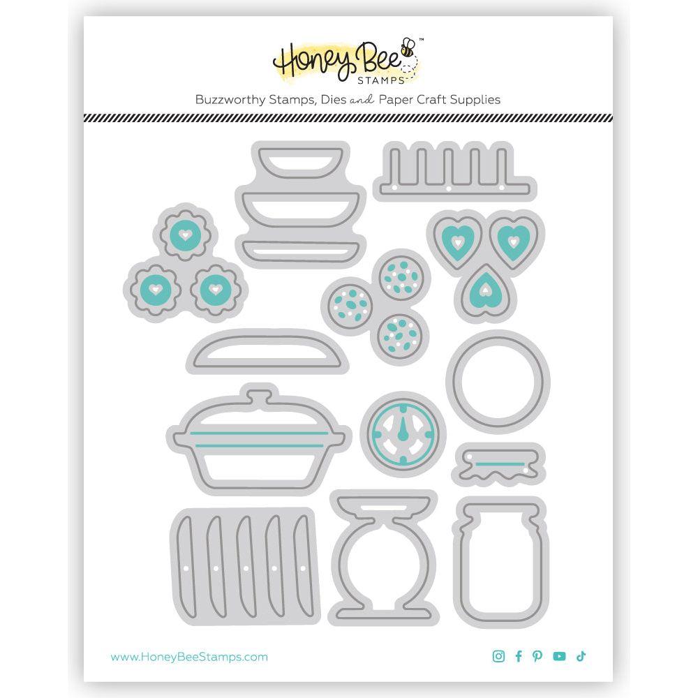 Honey Bee Lovely Layers Hoosier Cabinet And Add-Ons Dies Bundle HBDS-LLHOBKLL In Package