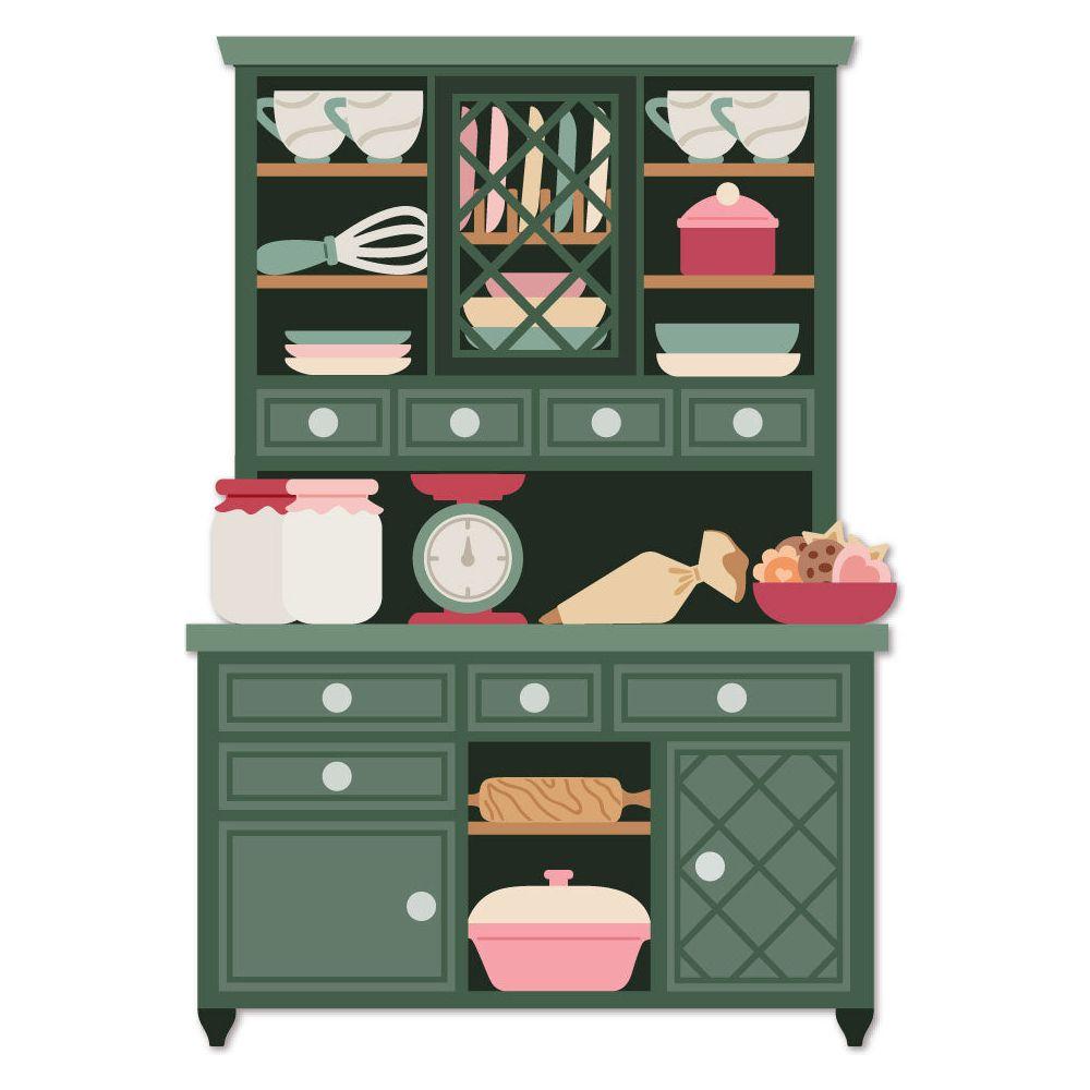 Honey Bee Lovely Layers Hoosier Cabinet And Add-Ons Dies Bundle HBDS-LLHOBKLL Mock Up