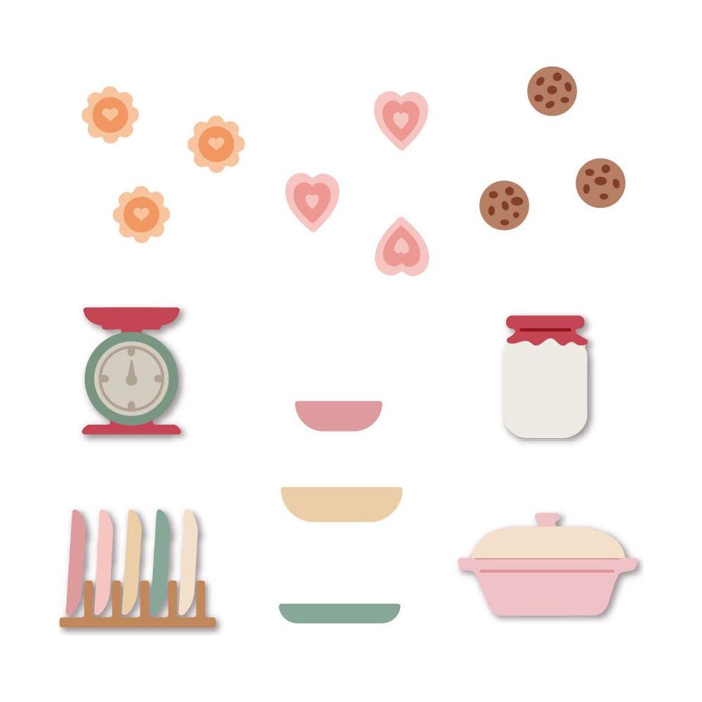 Honey Bee Lovely Layers Hoosier Cabinet And Add-Ons Dies Bundle HBDS-LLHOBKLL Mock Up with Cookies