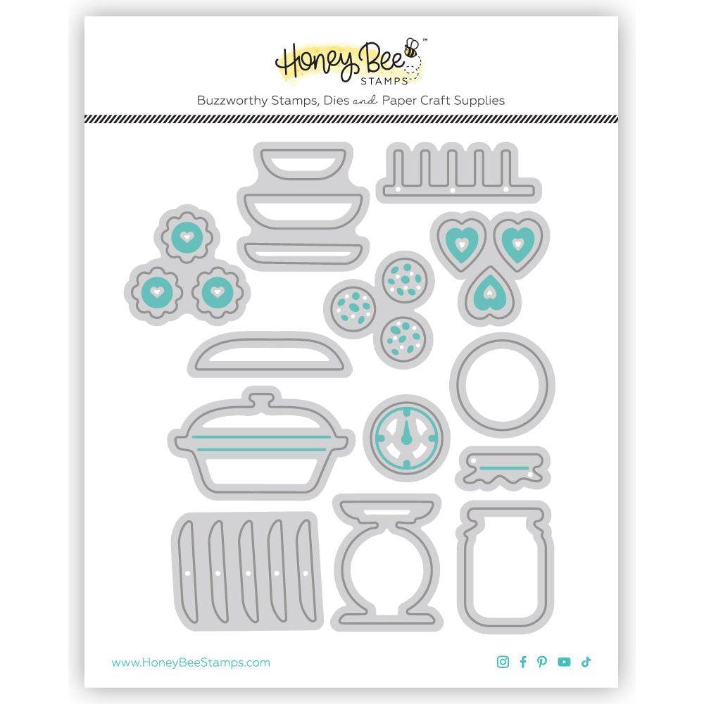 Honey Bee Lovely Layers Hoosier Cabinet Baking Add-On Dies hbds-llhobk Detailed Image