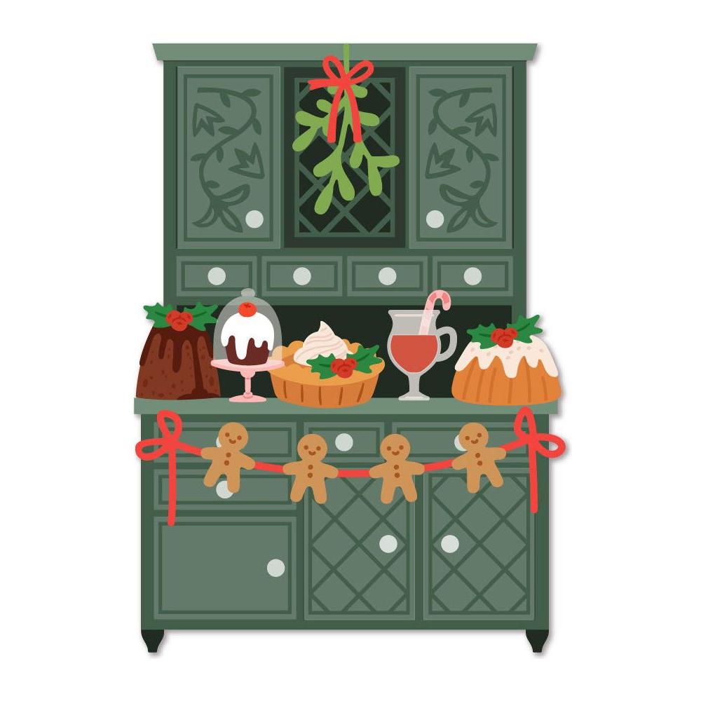 Honey Bee Lovely Layers Hoosier Cabinet Holiday Add-On Dies hbds-llhohol Christmas Treats