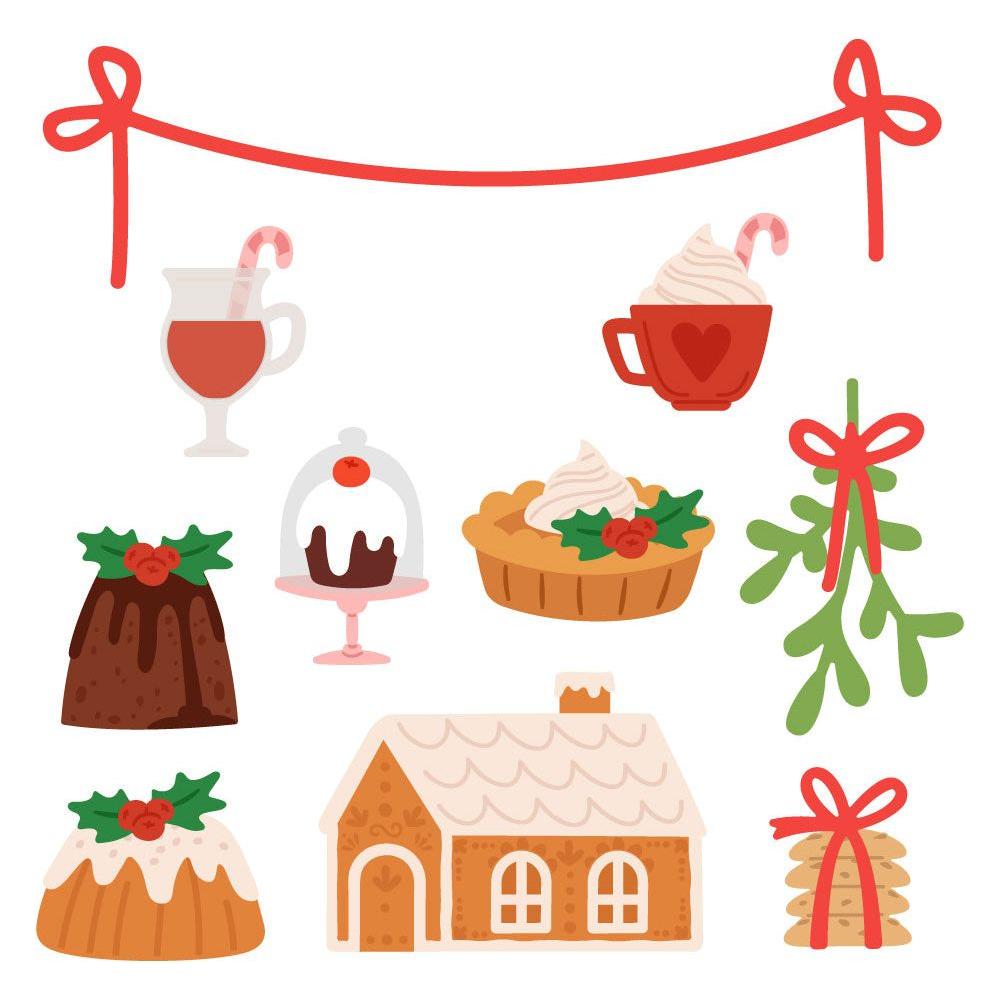 Honey Bee Lovely Layers Hoosier Cabinet Holiday Add-On Dies hbds-llhohol Product Image