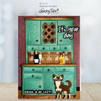 Honey Bee Lovely Layers Hoosier Cabinet Wet Bar Add Ons Dies hbds-llhcwb Masculine Encouragement Card