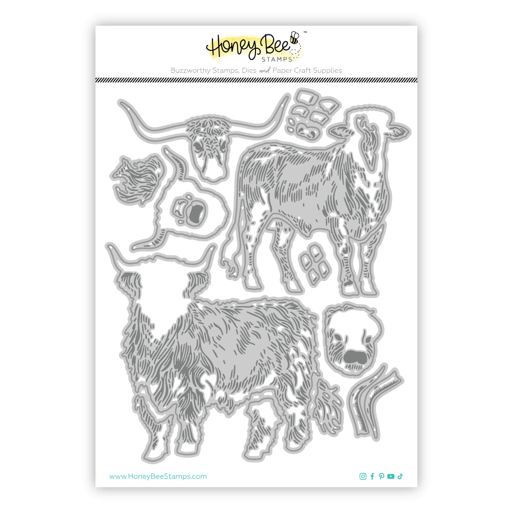 Honey Bee Lovely Layers Hooves And Horns Dies hbds-llhhrn Packaging Image