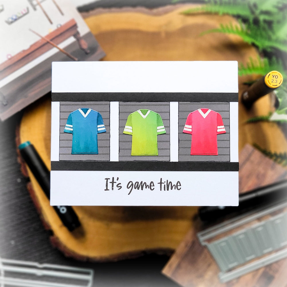 Honey Bee Lovely Layers Mancave Dies hbds-llmncve Masculine Sports Jersey Card